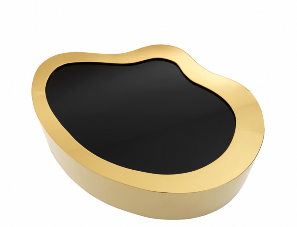 Art Deco Luxus Couchtisch Gold 110 x 76 x H. 38 cm - Wohnzimmer Salon Tisch - Limited Edition