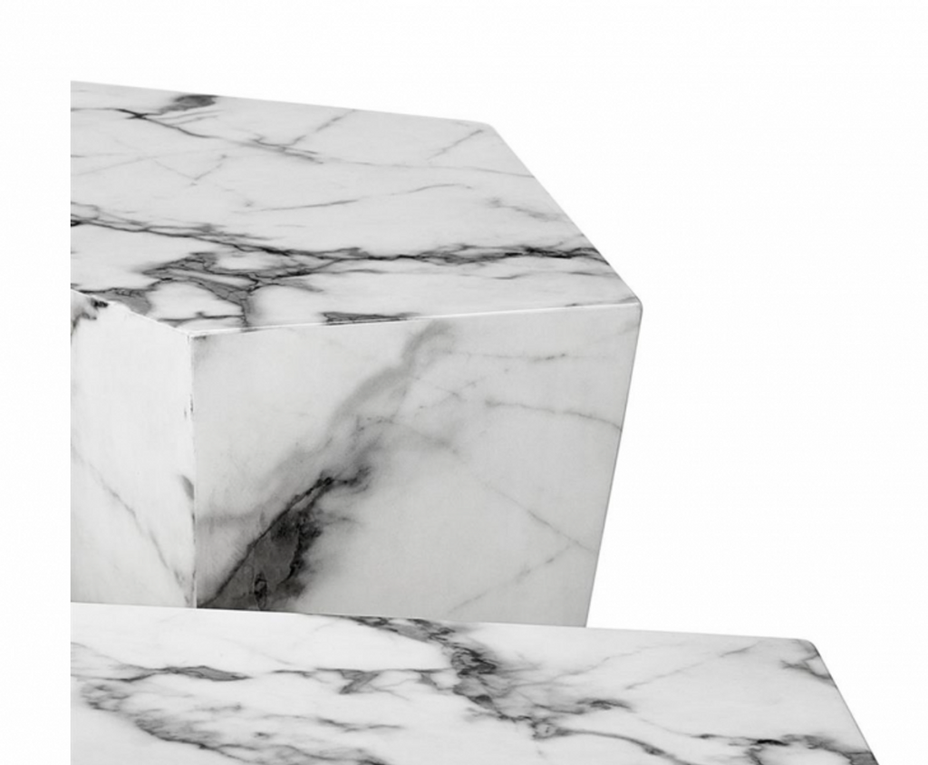 Art Deco Luxus Couchtisch Kunstmarmor 3er Set - Wohnzimmer Salon Tisch - Luxus Möbel