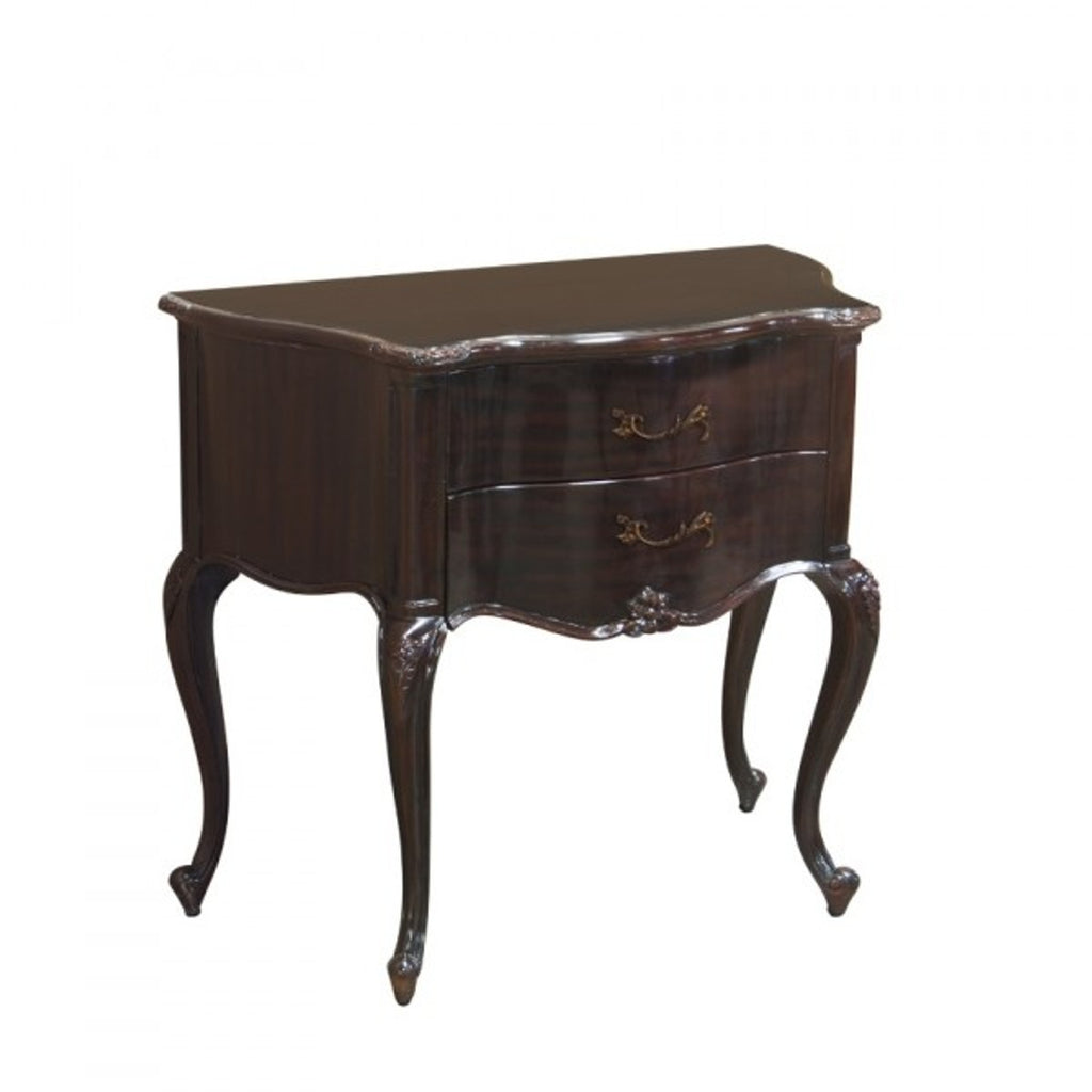 Barock Luxus Kommode Braun-Rot B 80 cm, H 70 cm - Barock Möbel