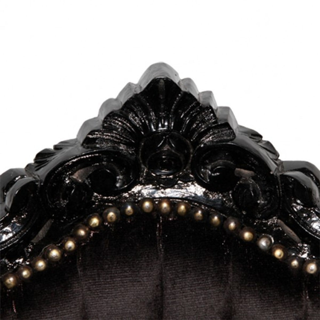 Barock Esszimmer Stuhl Schwarz / Schwarz Bling Bling