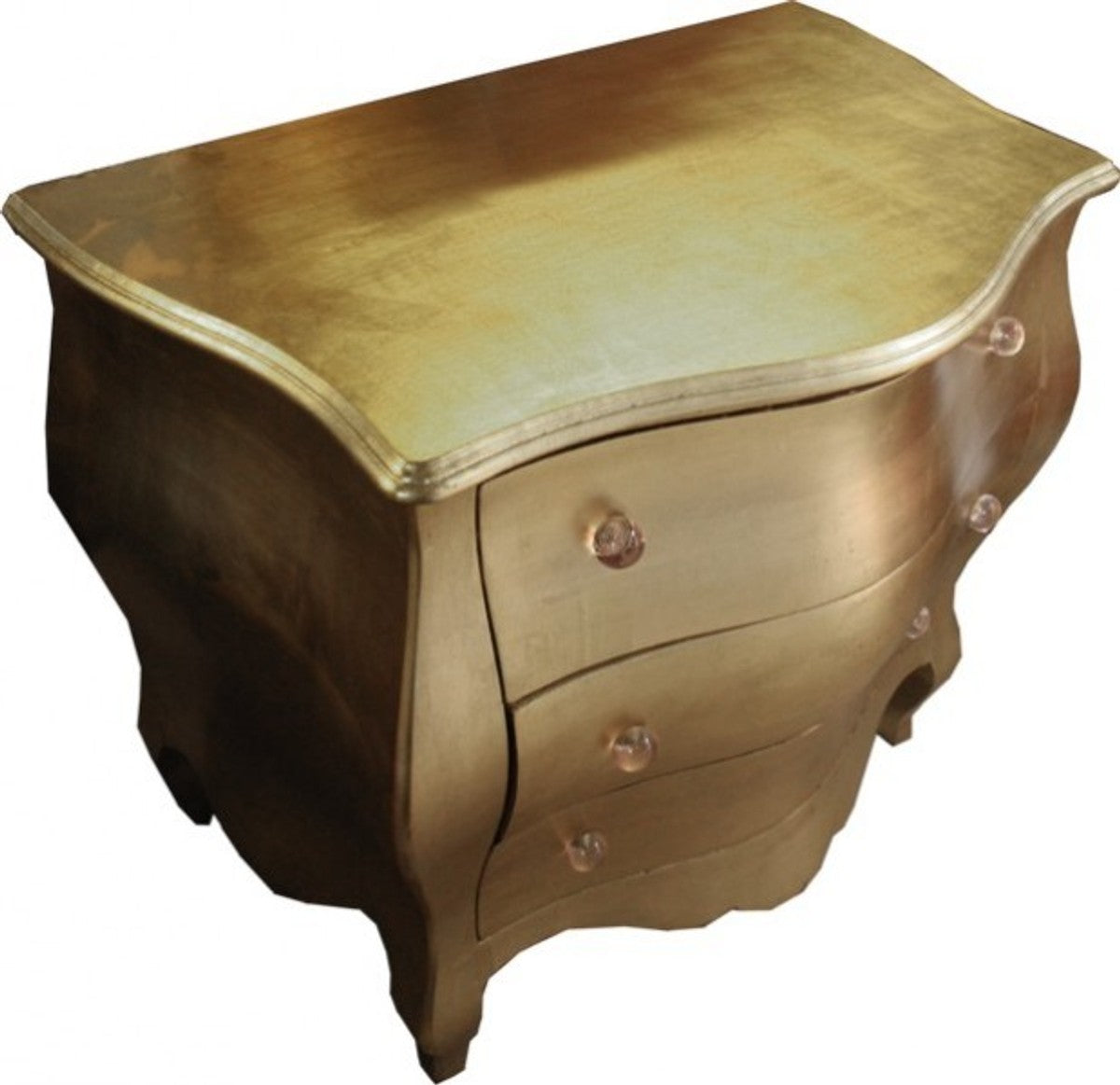 Barock Kommode Gold 105 x 64 x 92.5 cm - Handgefertigtes Unikat