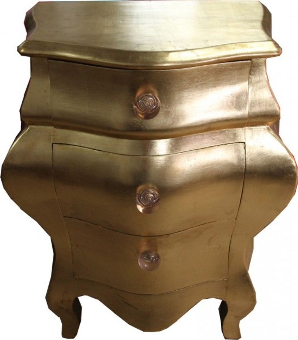 Barock Kommode Gold 53 x 36 x 71.5 cm
