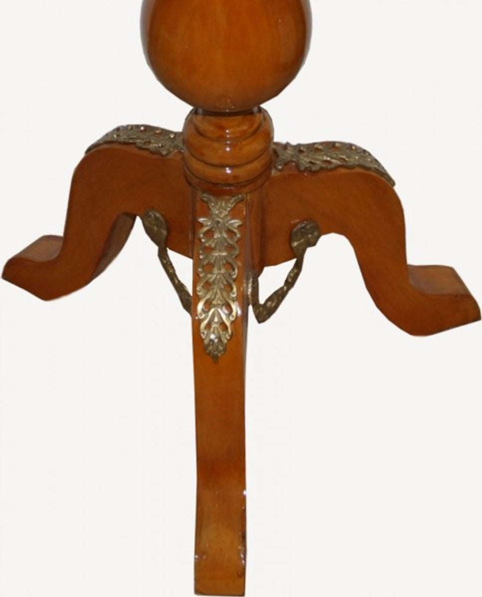 Barock Beistelltisch Modell Mahagoni Hellbraun mit Marmorplatte 70 x 42 cm