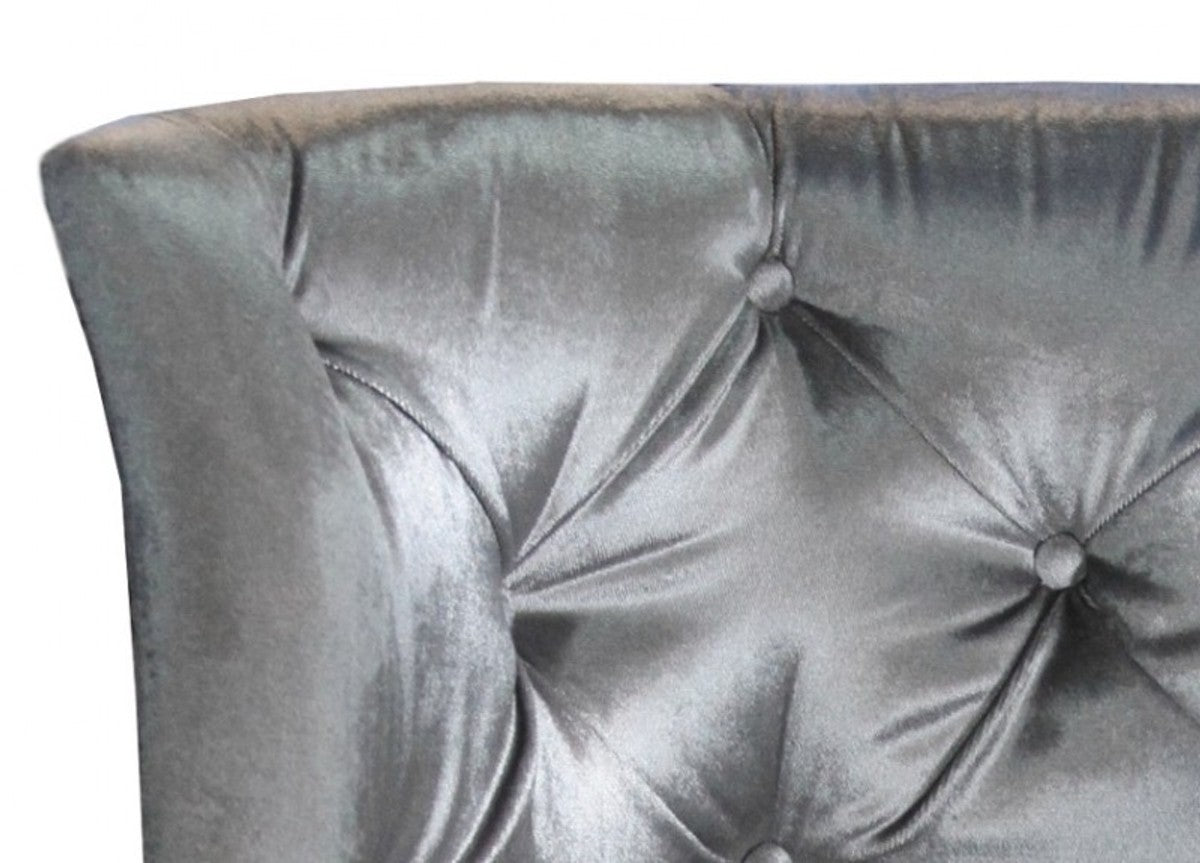 Barock Salon Stuhl Grau - Designer Sessel - Luxus Qualität