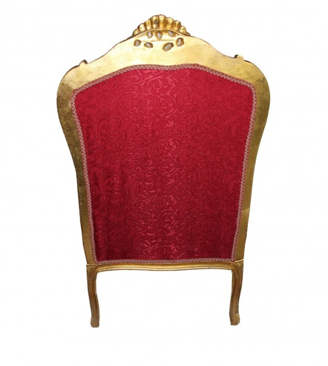 Barock Sessel Rot Muster /Gold - Antik Stil Möbel
