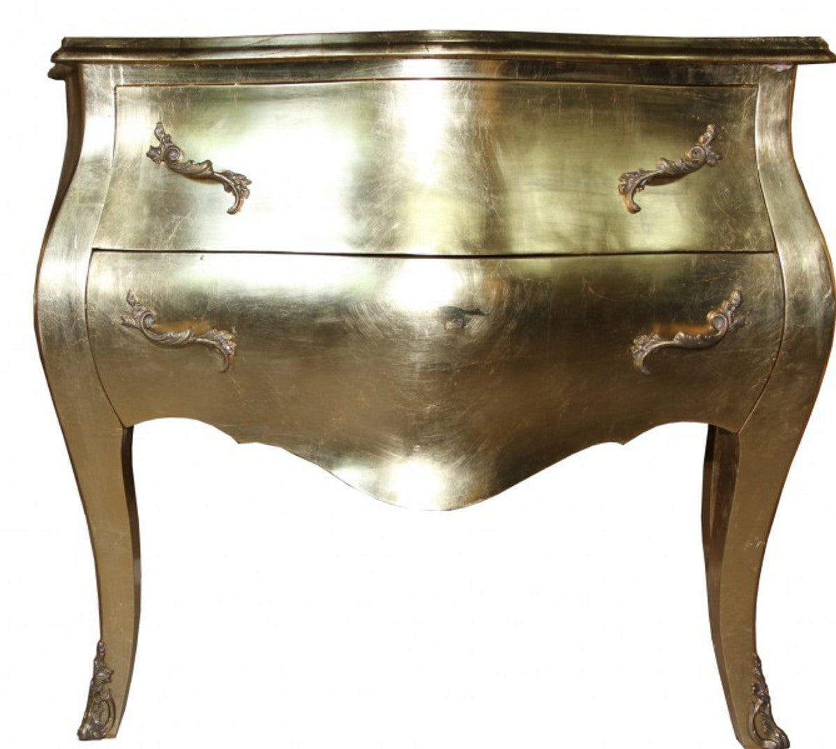 Barock Kommode Gold 100cm Antik Stil