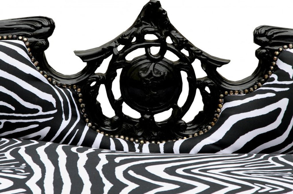 Barock Sofa Vampire Zebra / Schwarz - Möbel