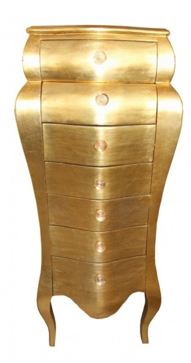 Barock Kommode Gold 131 x 68 x 46 cm- Antik Stil