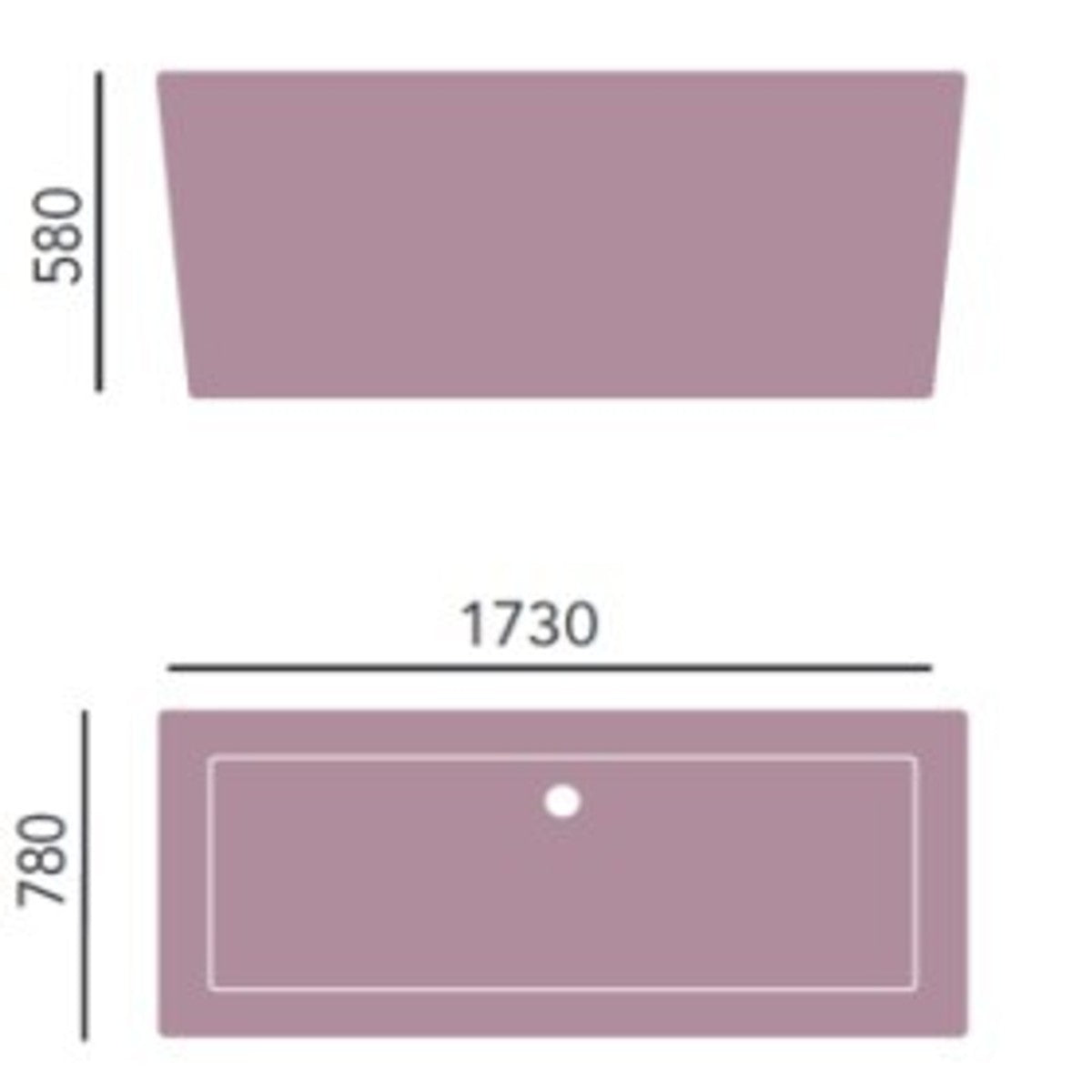 Art Deco Badewanne freistehend Weiß Modell He-Hea 1735mm - Freistehende Retro Antik Badewanne Barock