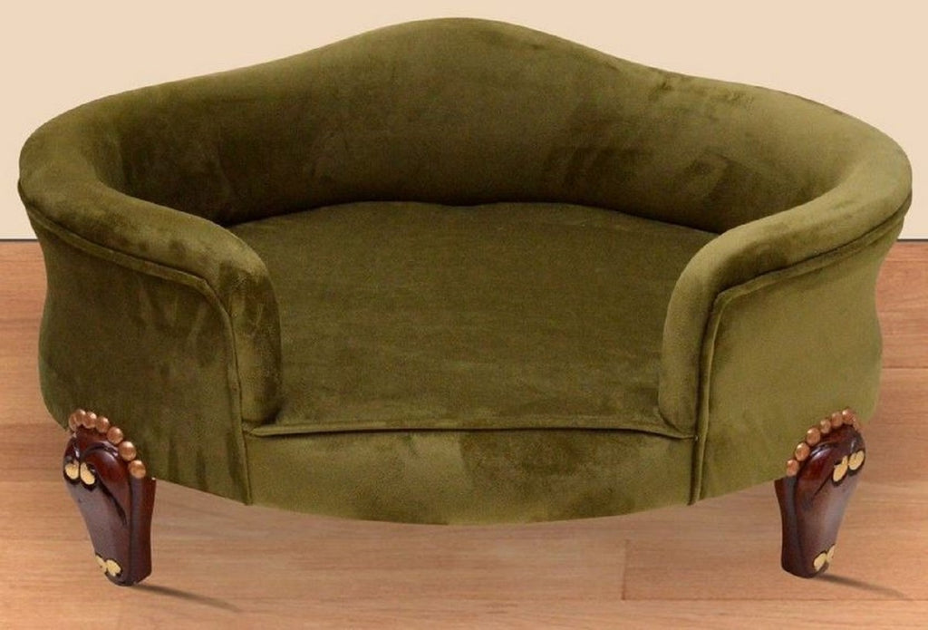 Barock Hundebett Royal Grün / Braun / Gold - Barock Hundemöbel - Barock Tiermöbel - Tiermöbel im Barockstil