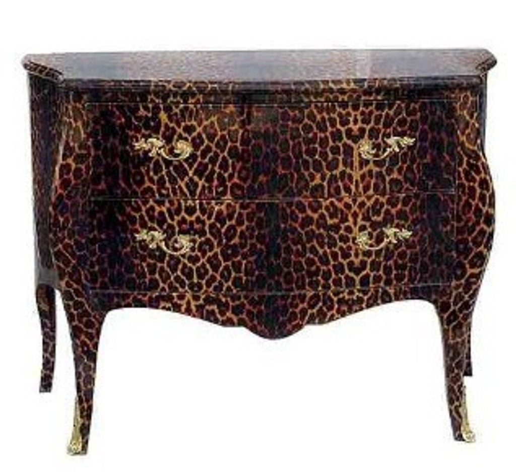 Barock Kommode Leopard 106 cm - Schrank Möbel