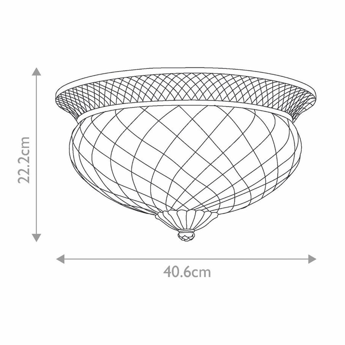 Barock Kristall Deckenleuchte Antik Silber Ø 40,6 cm