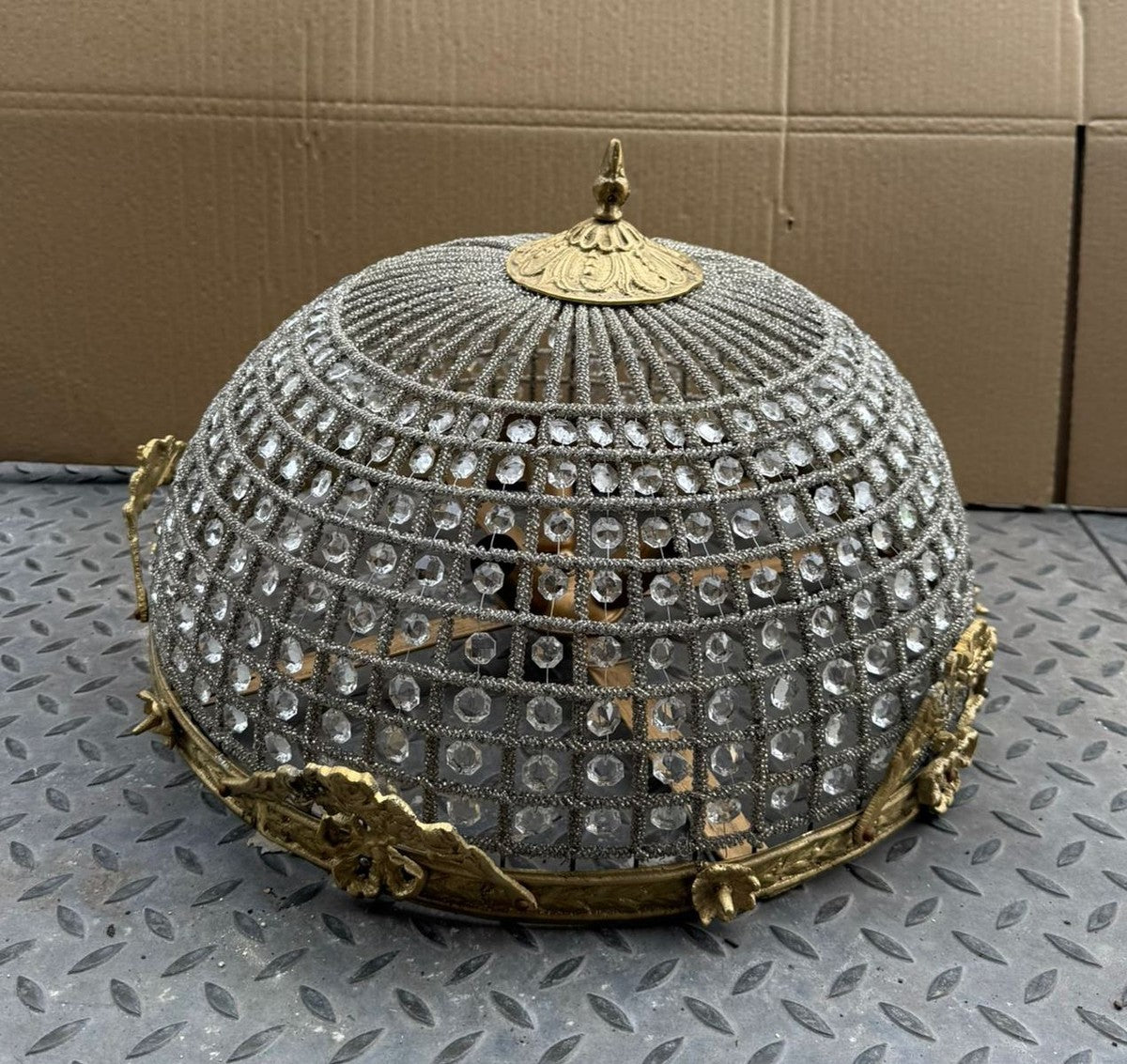 Barock Kristall Deckenleuchte Gold Ø 55 cm - Barock Leuchten