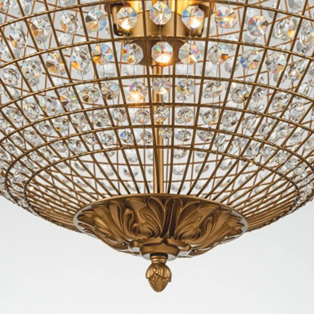 Barock Kristall Kronleuchter Gold Ø 61 x H. 80 cm - Barock Leuchten