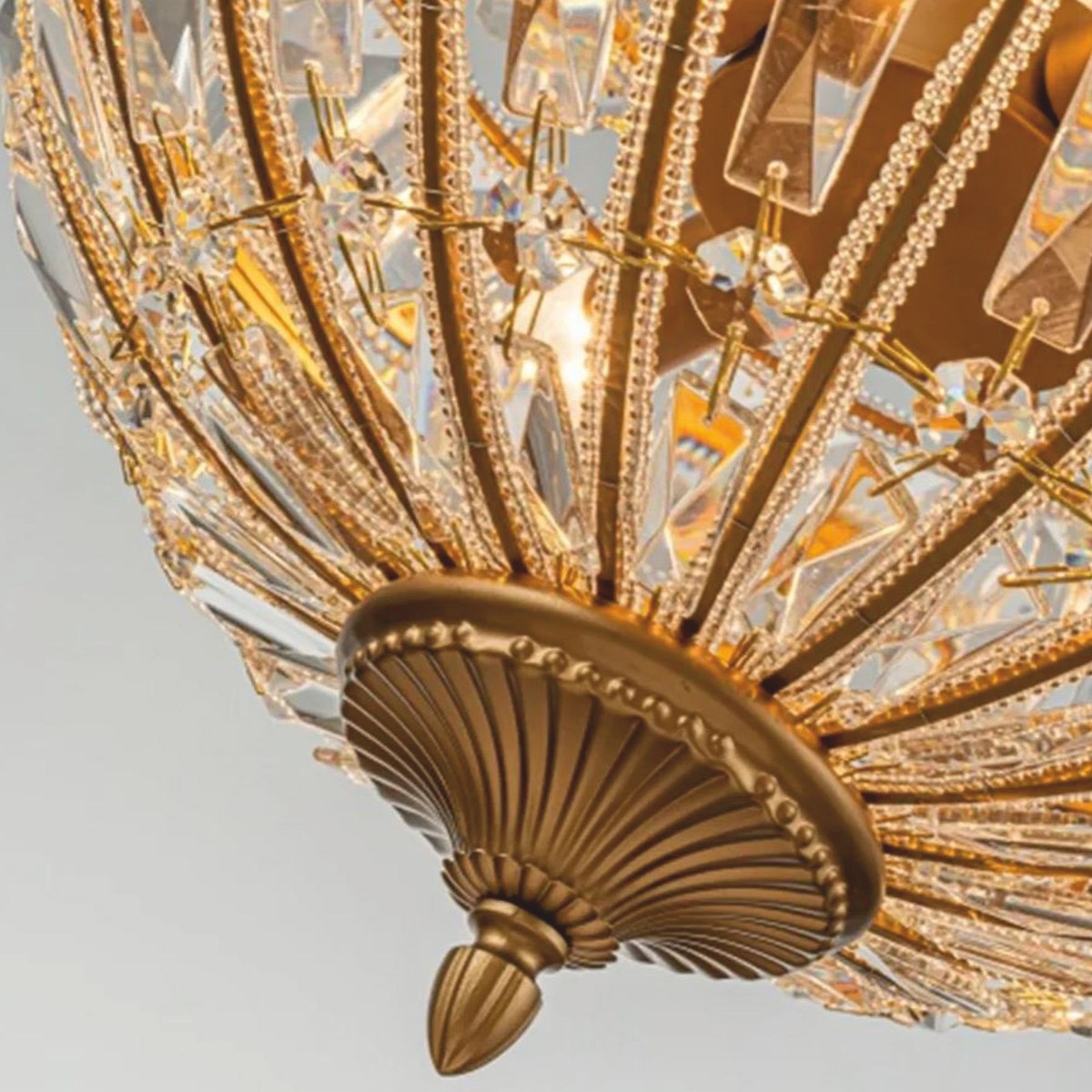 Barock Kristall Kronleuchter Gold Ø 42 x H. 80 cm - Barock Leuchten