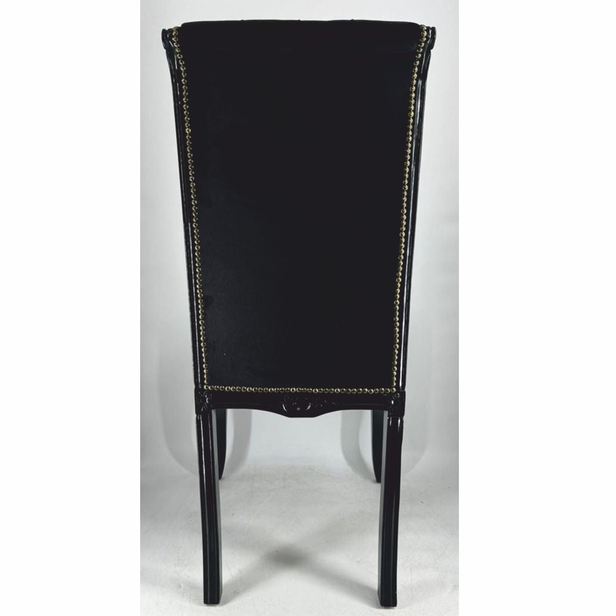 Barock Hochlehn Esszimmer Stuhl Schwarz H. 118 cm - Barock Möbel