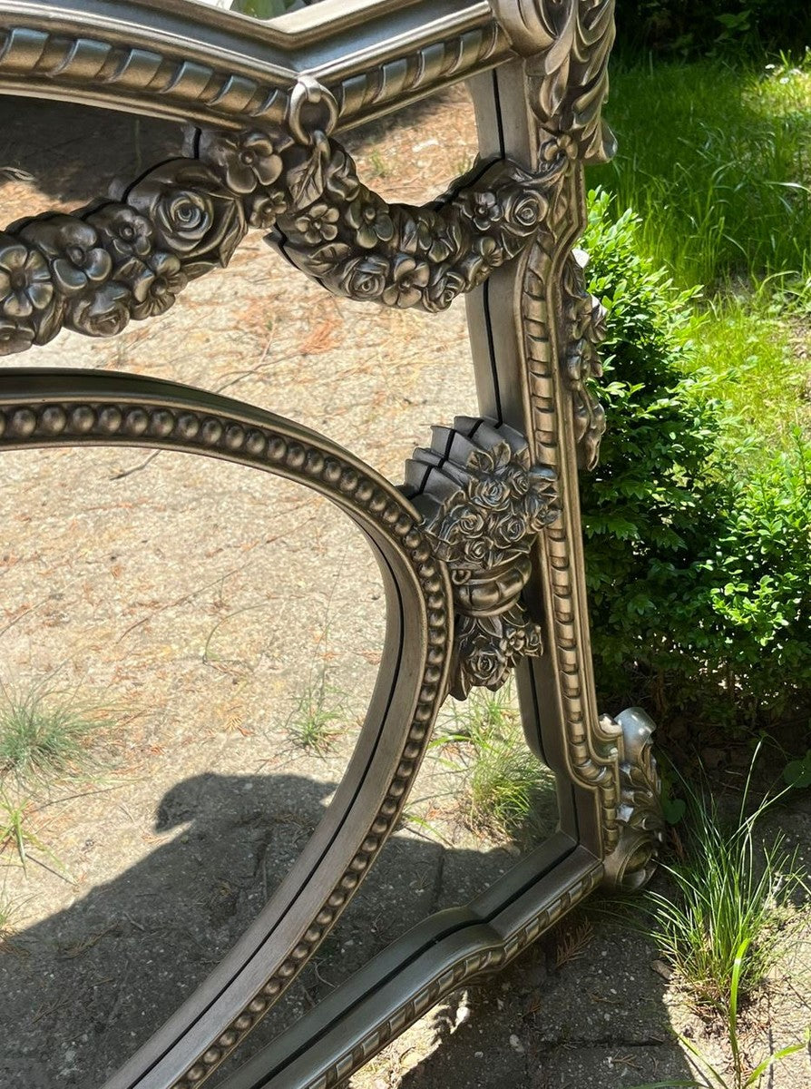 Barock Spiegel Silber 131 cm - Prunkvolle Barockstil Möbel