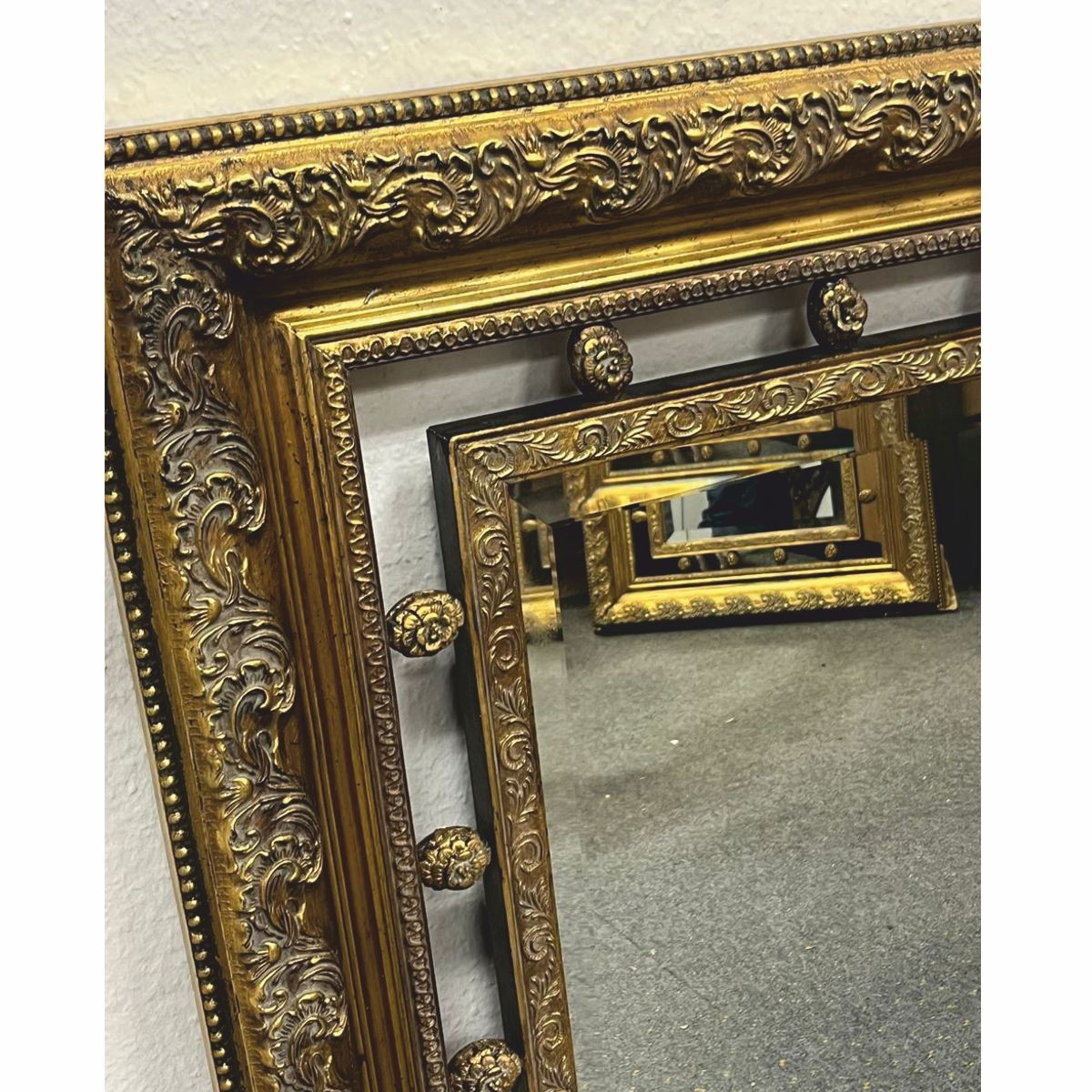 Barock Spiegel Antik Gold H. 97 cm - Barockstil Möbel