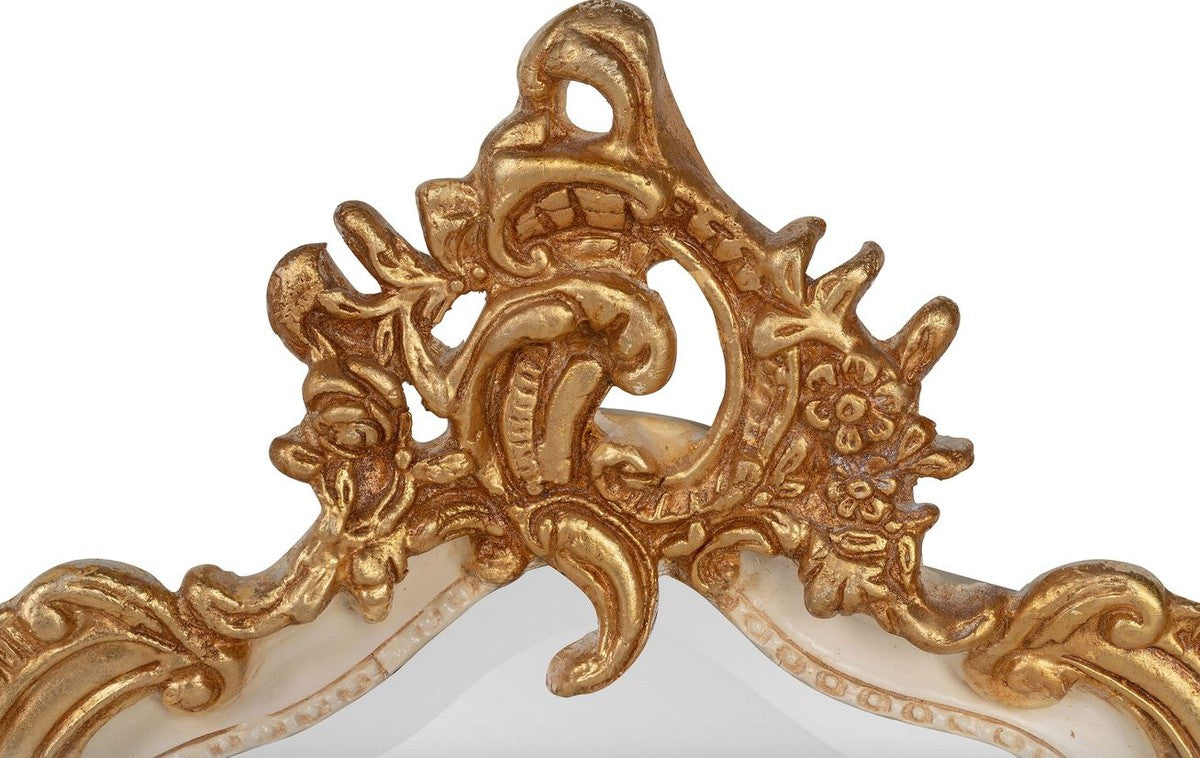 Barock Spiegel Antik Stil Creme / Gold 115 x 48 cm - Möbel Wandspiegel