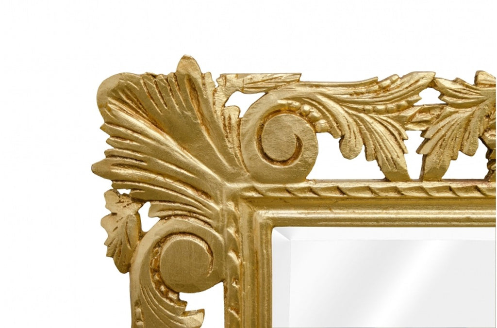 Barock Spiegel Gold Handgefertigt 193 x 110 cm - Holzspiegel - Barock Möbel