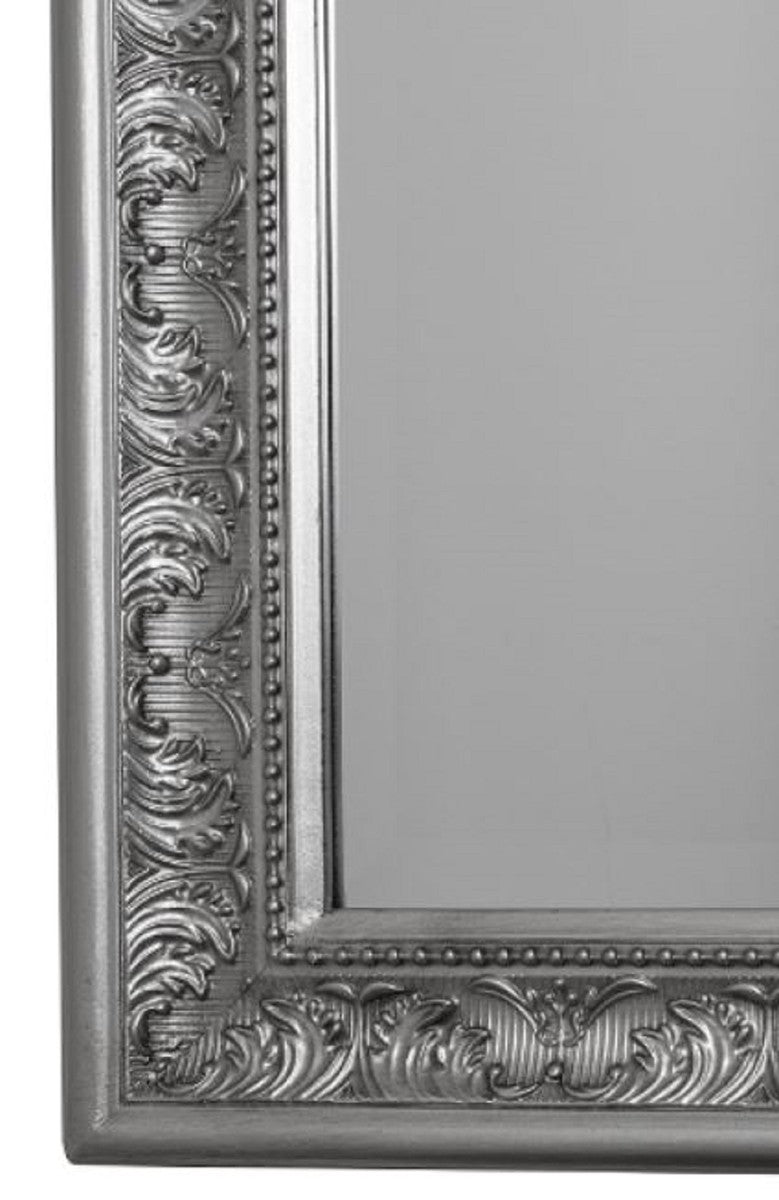 Barock Spiegel Silber 72 x H. 132 cm - Handgefertigter Barock Wandspiegel