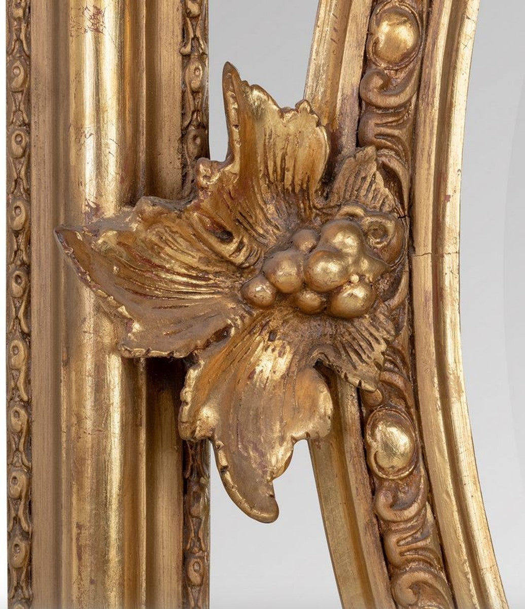 Barock Spiegel Gold 90 x H 120 cm - Wandspiegel Antik Stil Wohnzimmermöbel