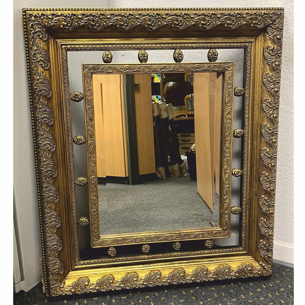 Barock Spiegel Antik Gold H. 87 cm - Barockstil Möbel