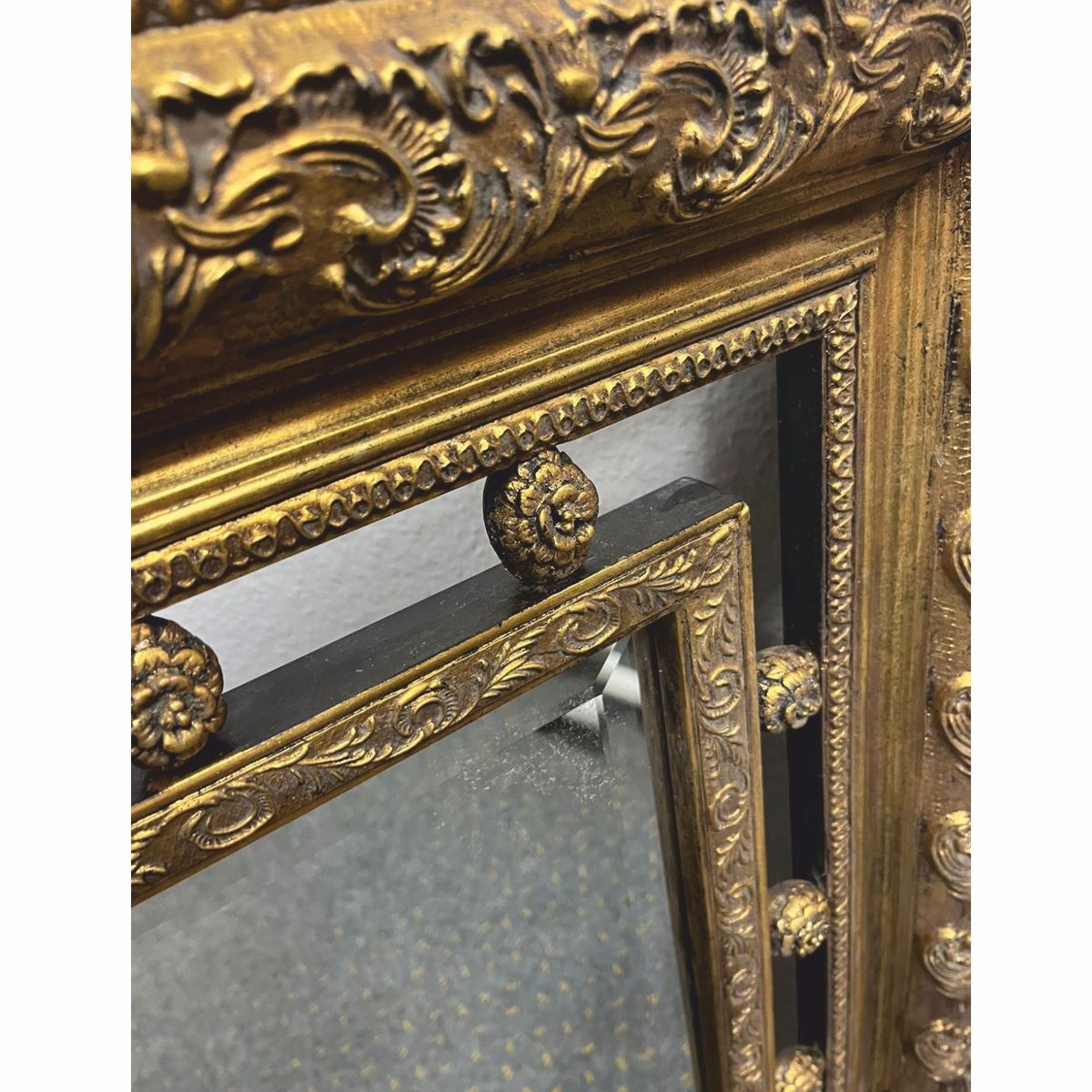 Barock Spiegel Antik Gold H. 87 cm - Barockstil Möbel