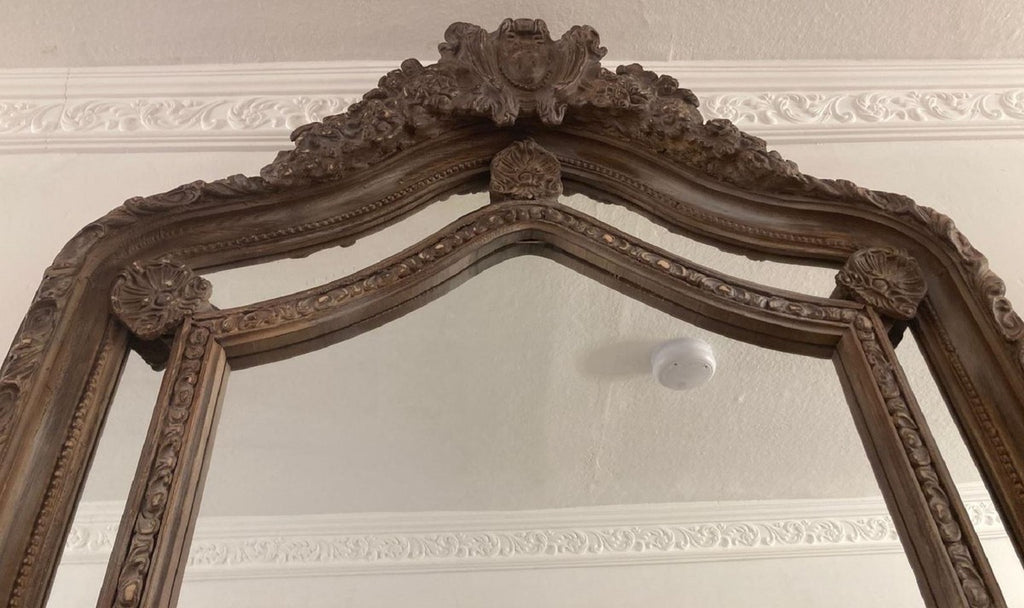 Barock Spiegel Antik Stil Braun - Prunkvoller Wandspiegel mit eleganten Verzierungen - Barock Garderoben Spiegel - Barockstil Wandspiegel - Barock Möbel - Edel & Prunkvoll