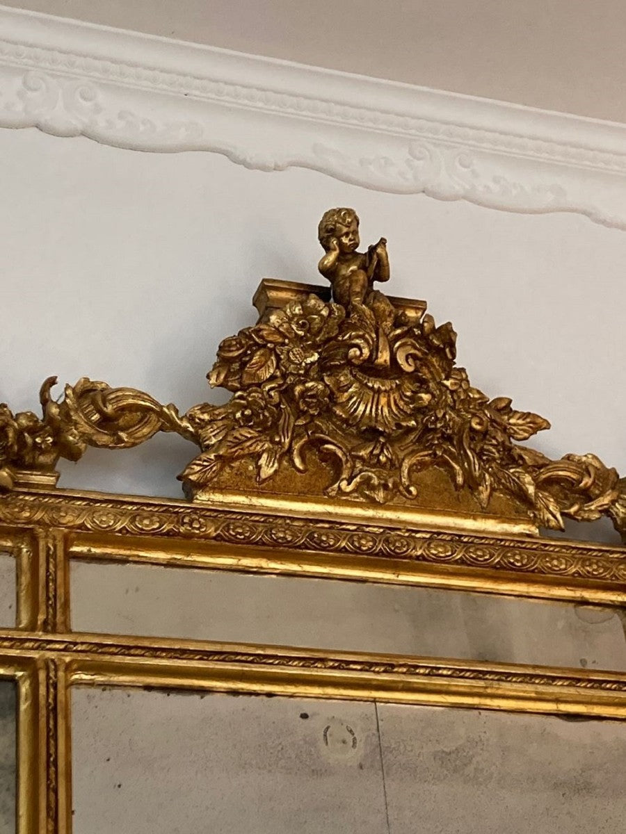 Barock Spiegel Gold / antikes Spiegelglas - Rechteckiger Wandspiegel mit eleganten Verzierungen - Barock Garderoben Spiegel - Barockstil Wandspiegel - Barock Möbel - Edel & Prunkvoll