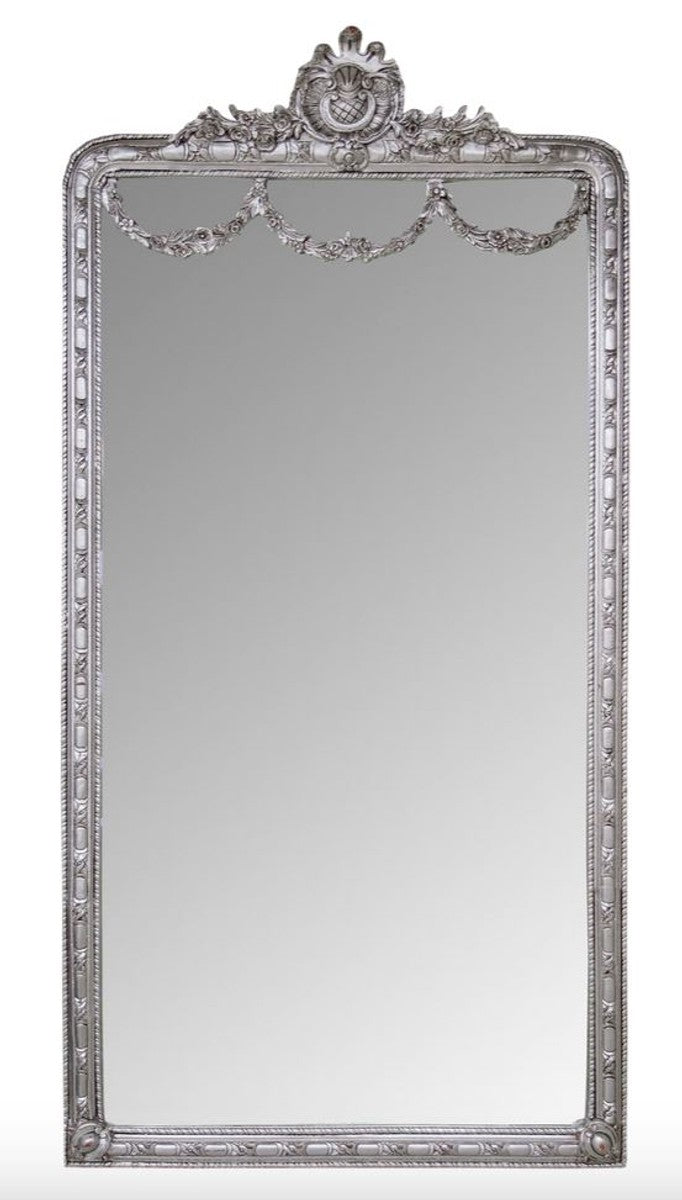 Barock Spiegel Silber 120 x H. 242 cm - Barock Wandspiegel