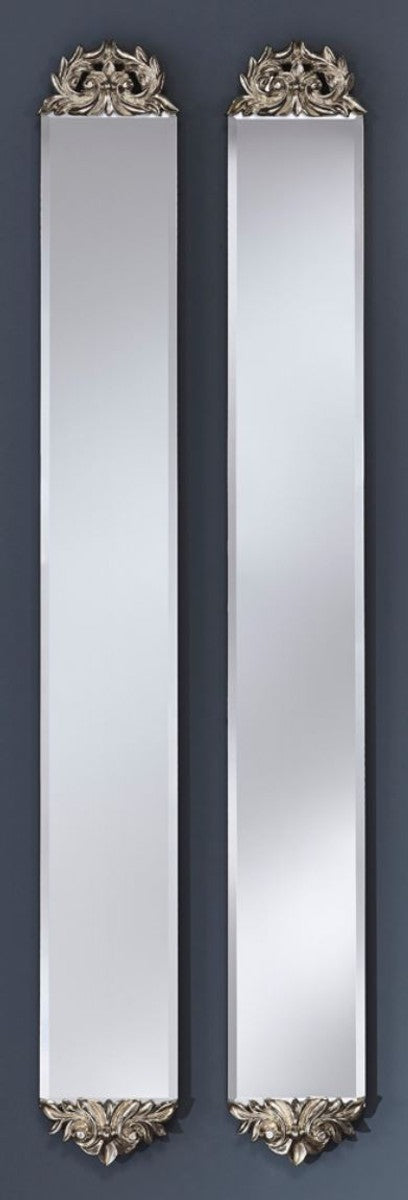 Barock Spiegel Silber 15 x H. 124 cm - Barockstil Möbel & Accessoires