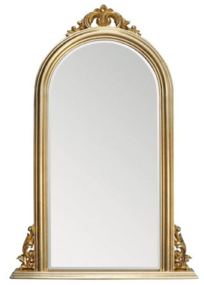 Barock Spiegel Gold - Handgefertigter Wandspiegel im Barockstil - Barock Wohnzimmer Spiegel - Barock Garderoben Spiegel - Barock Möbel