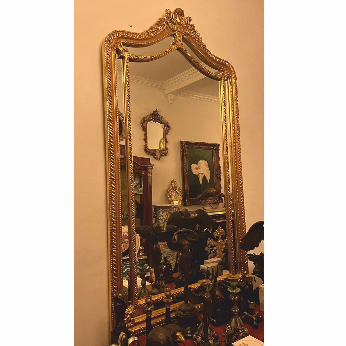 Barock Spiegel Gold H. 200 cm - Prunkvolle Barock Möbel