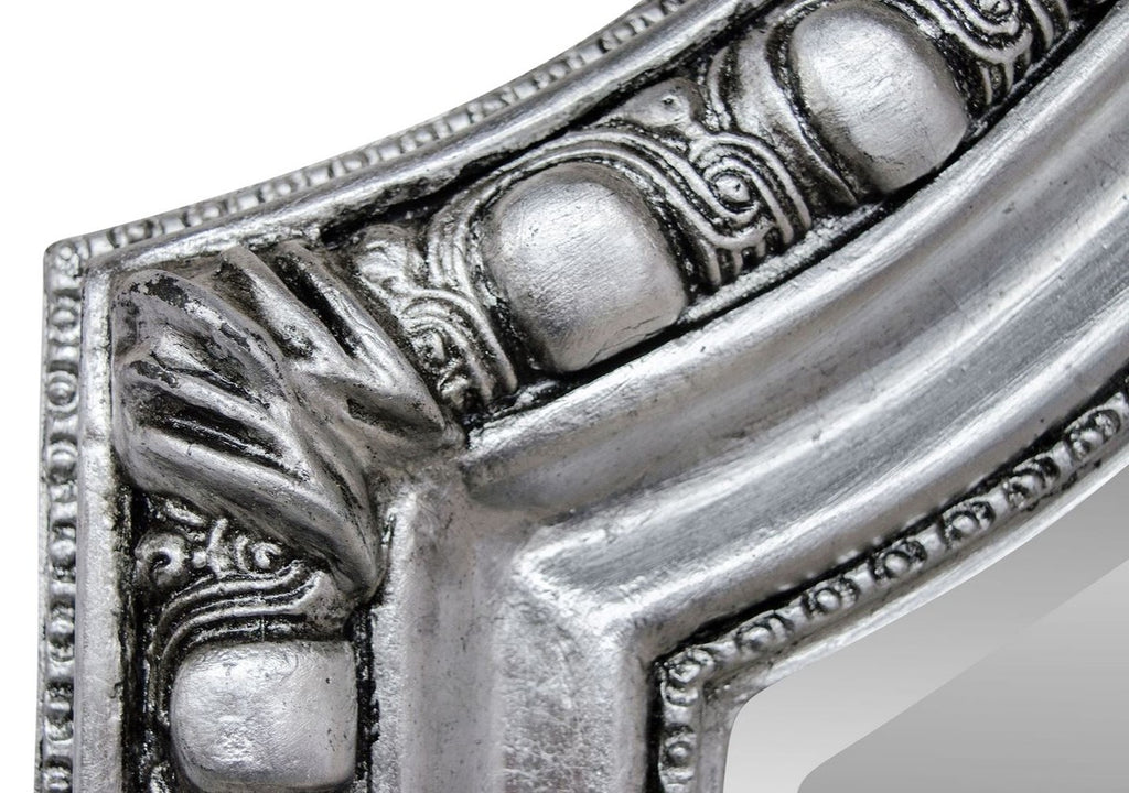 Antik Stil Spiegel / Wandspiegel Silber 118 x H. 207 cm - Barock Wohnzimmer Möbel