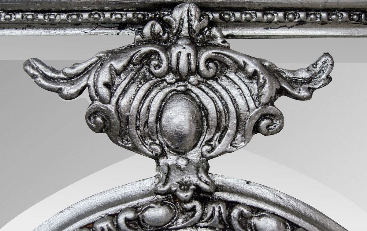 Antik Stil Spiegel / Wandspiegel Silber 118 x H. 207 cm - Barock Wohnzimmer Möbel