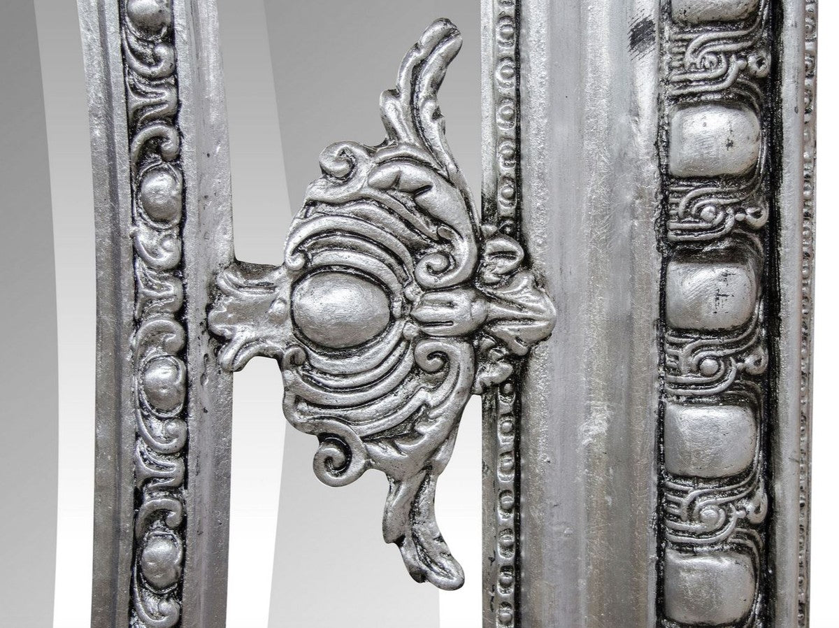 Antik Stil Spiegel / Wandspiegel Silber 118 x H. 207 cm - Barock Wohnzimmer Möbel