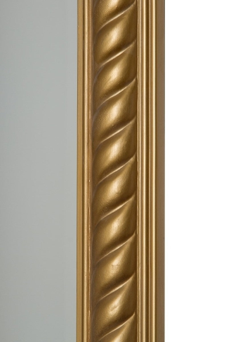 Barock Standspiegel Gold mit wunderschönem antik-goldenem Kordelrahmen H. 180 cm - Handgefertigt