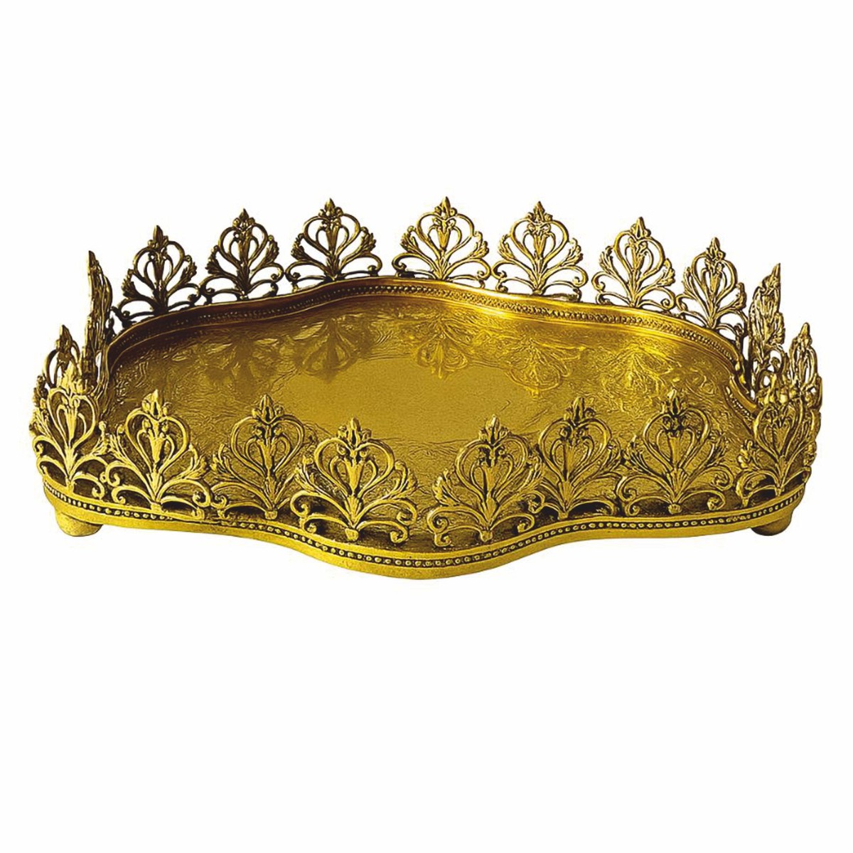 Barock Tablett Messing 27 cm - Barockstil Gastronomie Accessoires