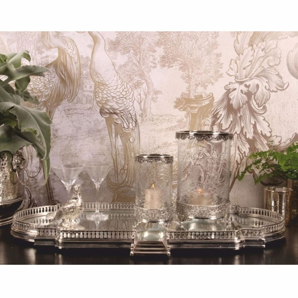 Barock Tablett Silber 85 cm - Barockstil Gastronomie Accessoires