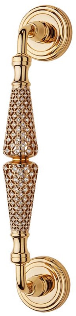 Barock Türgriff Set mit Swarovski Kristallglas H. 27,1 cm - Made in Italy