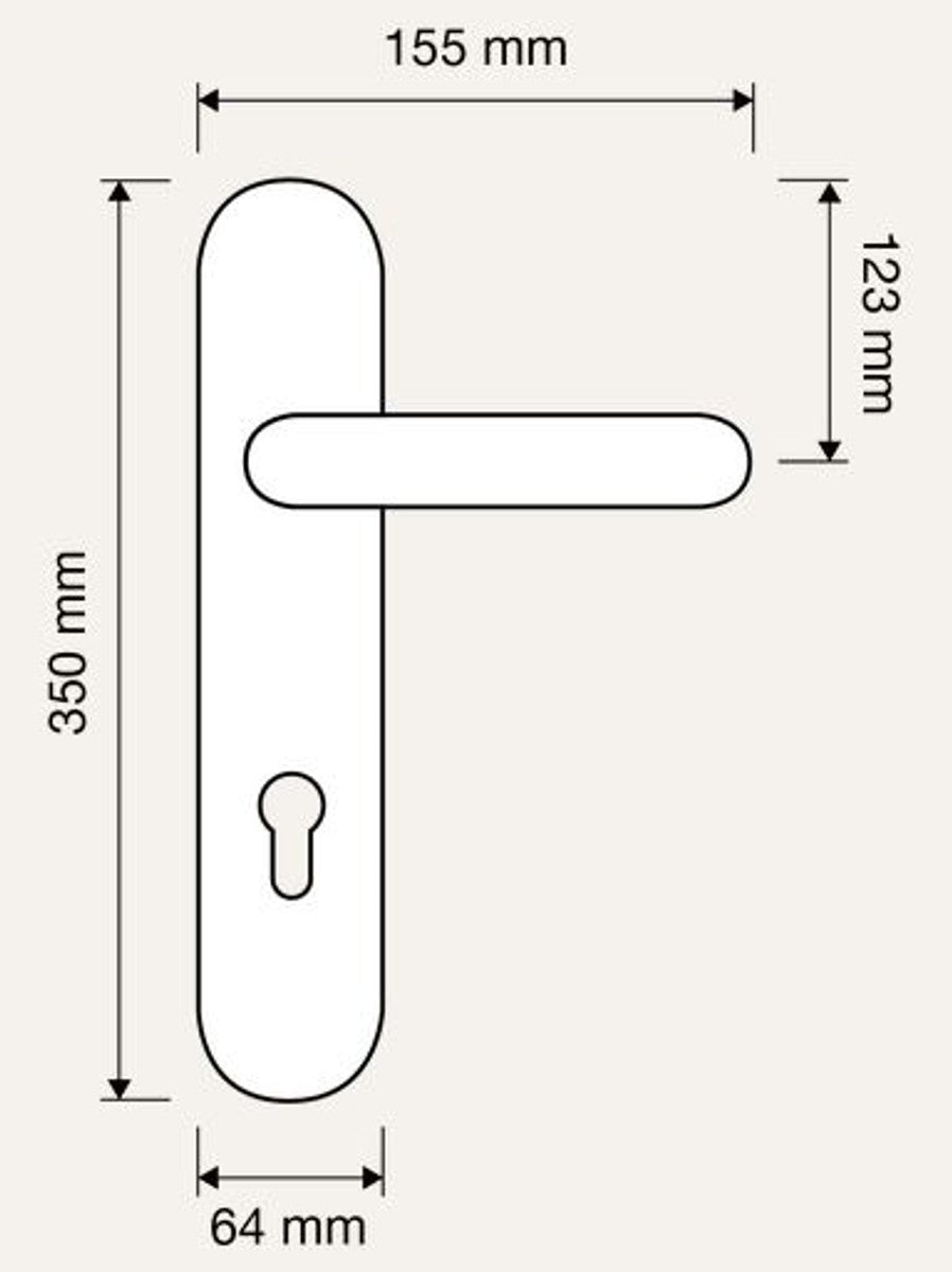 Barock Türklinken Set Messing Patiniert 15,5 x H. 35 cm - Barockstil Möbel