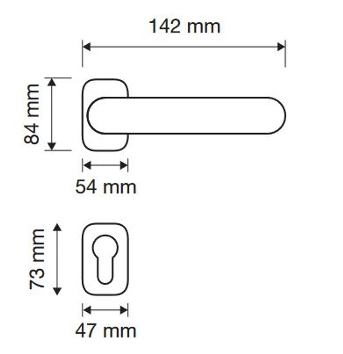 Barock Türklinken Set 14,2 x H. 8,4 cm - Verschiedene Farben - 2 Prunvolle Messing Türgriffe mit Rosetten - Luxus Qualität - Made in Italy