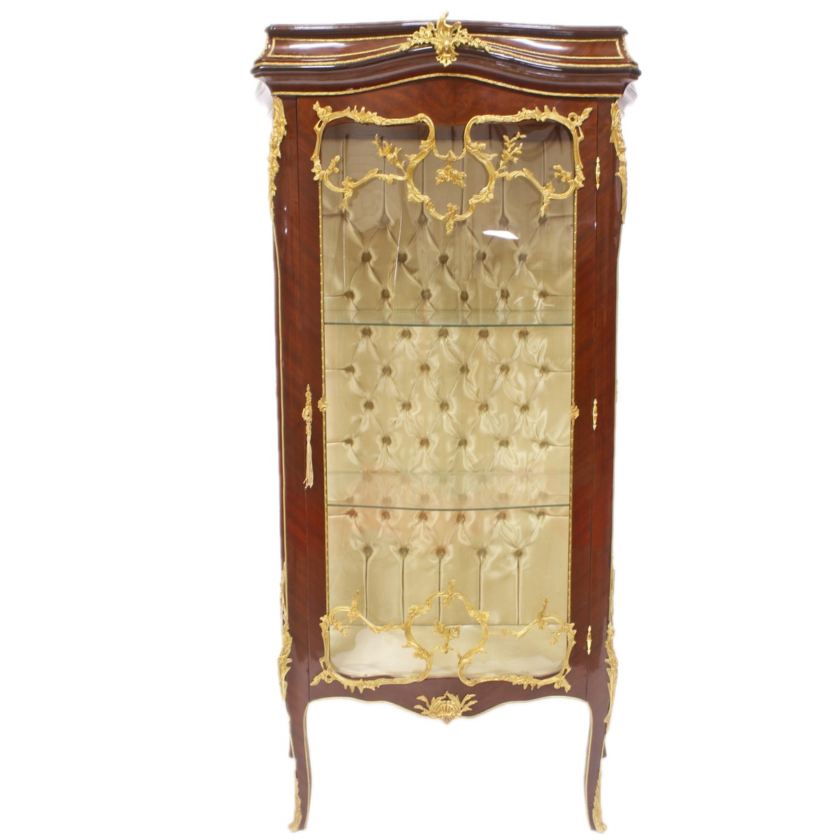 Barock Vitrine 83 x 48 x H. 176 cm - Barock Möbel - Vitrinenschrank - Wohnzimmerschrank