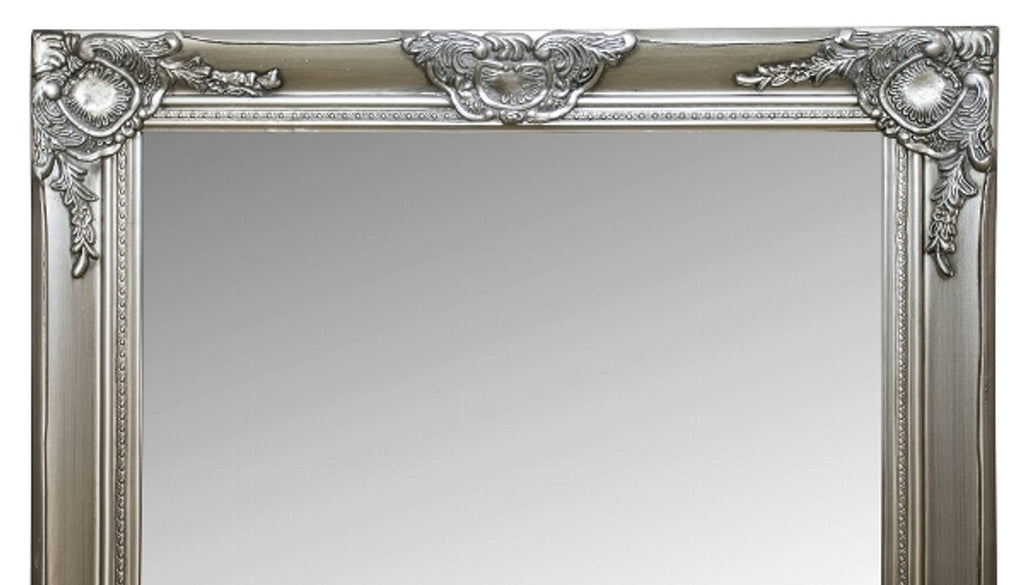 Barock Spiegel / Wandspiegel mit Holzrahmen Silber 60 x H. 150 cm - Barockmöbel