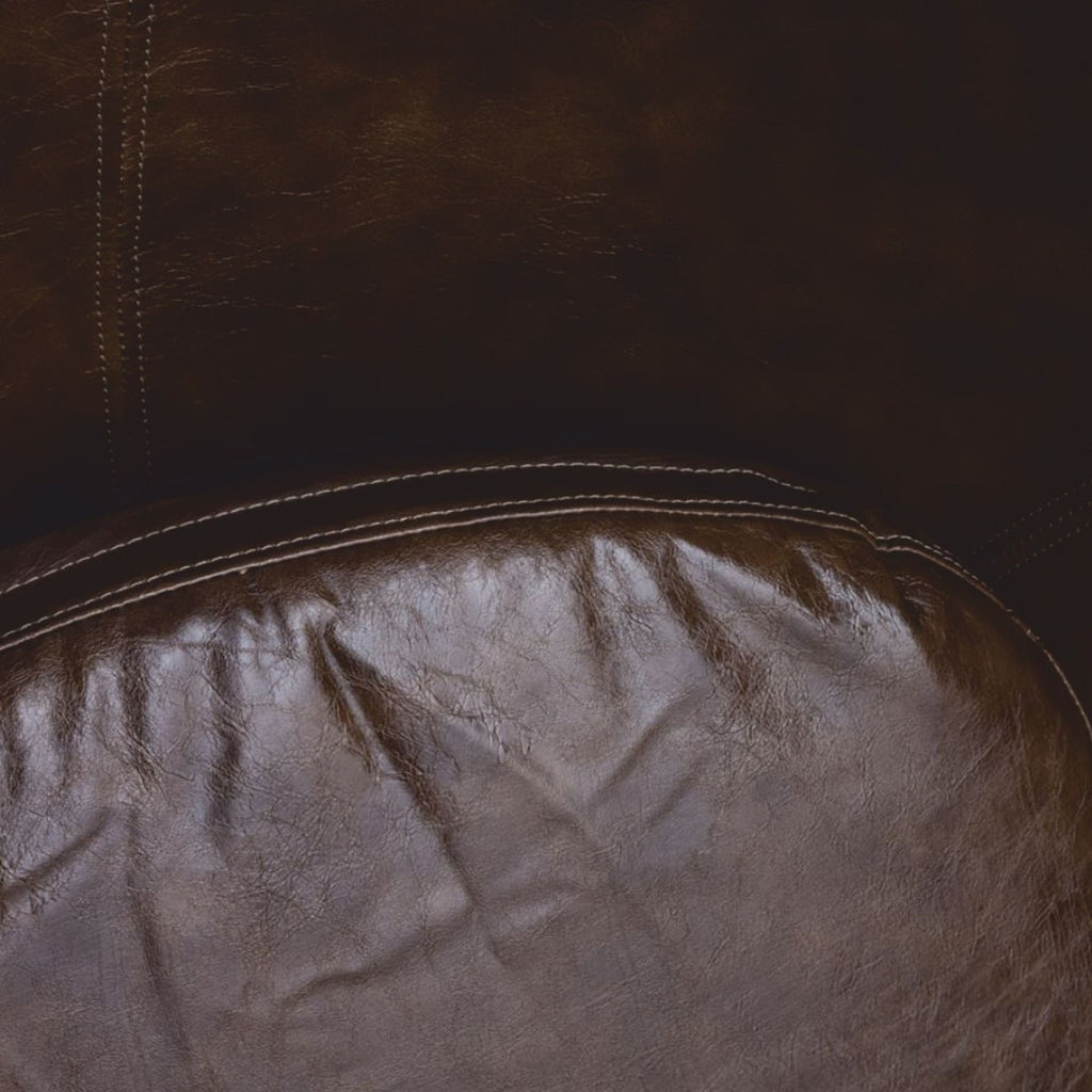 Aluminium Drehsessel mit Kunstleder Silber / Dunkelbraun H. 133 cm - Aluminium Möbel