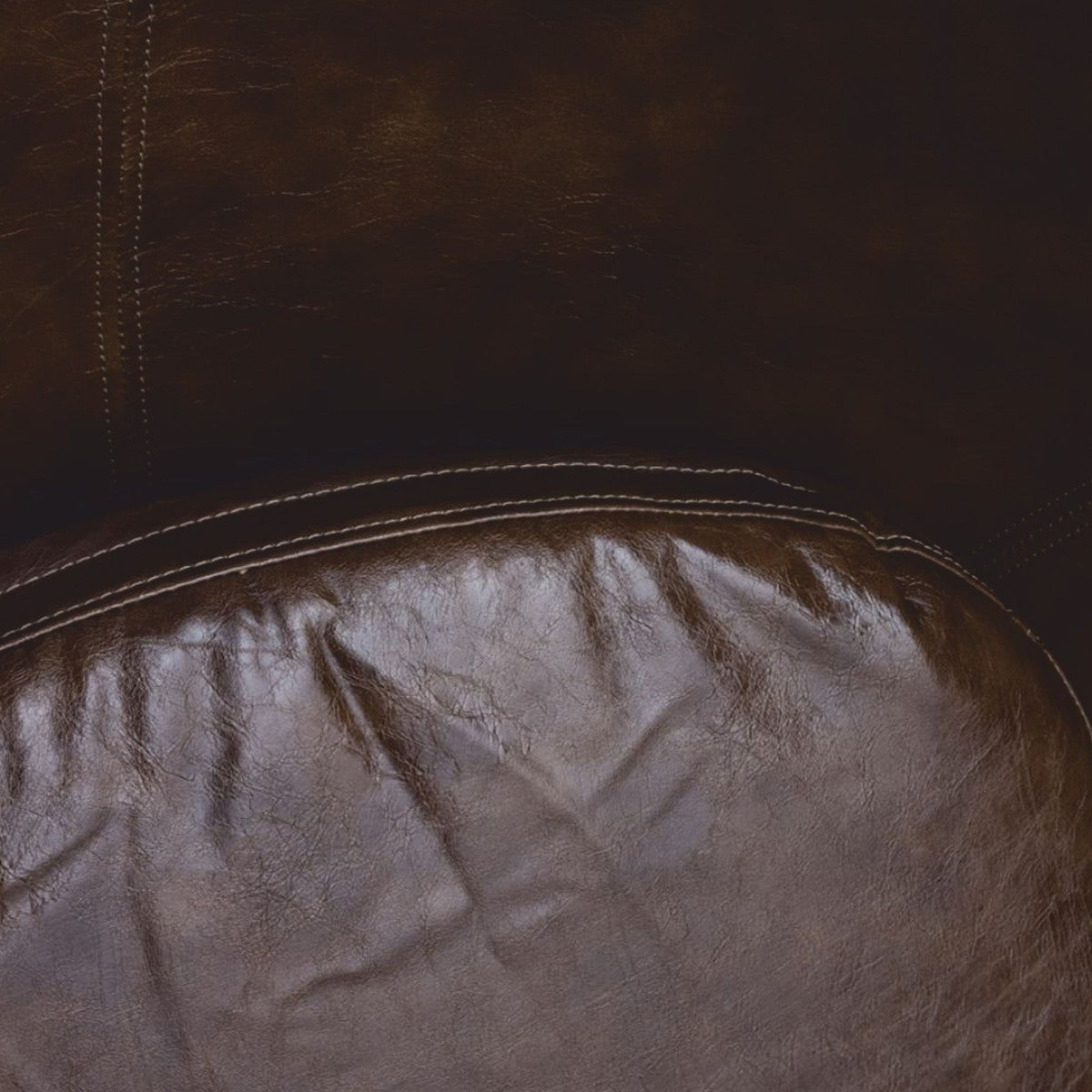 Aluminium Drehsessel mit Kunstleder Silber / Dunkelbraun H. 133 cm - Aluminium Möbel