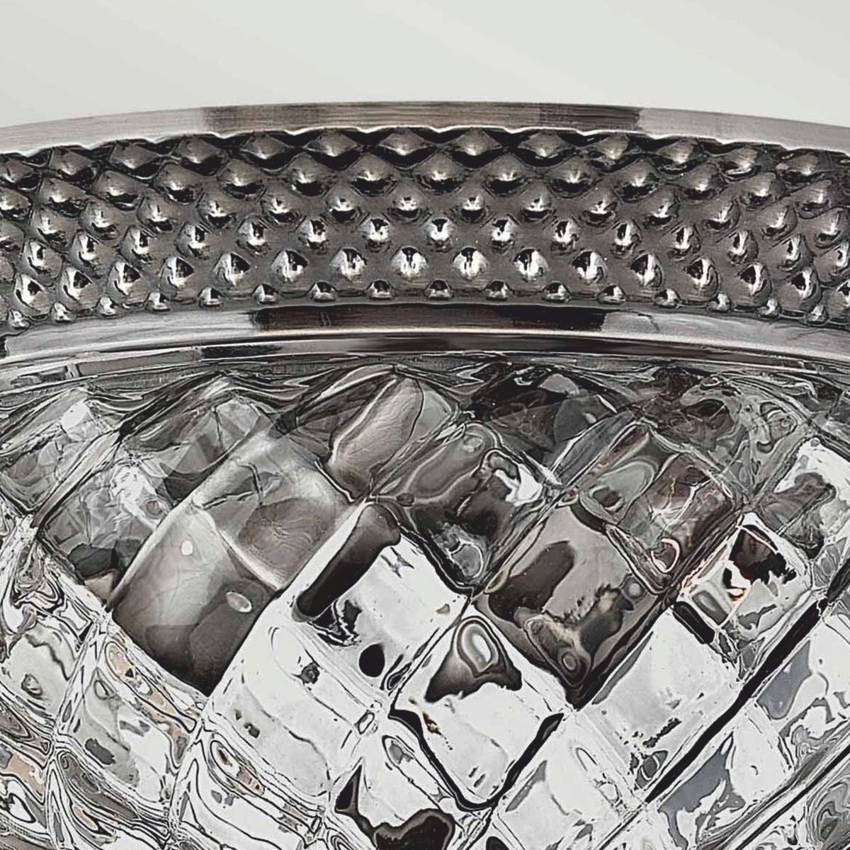 Barock Kristall Deckenleuchte Antik Silber Ø 30,5 cm