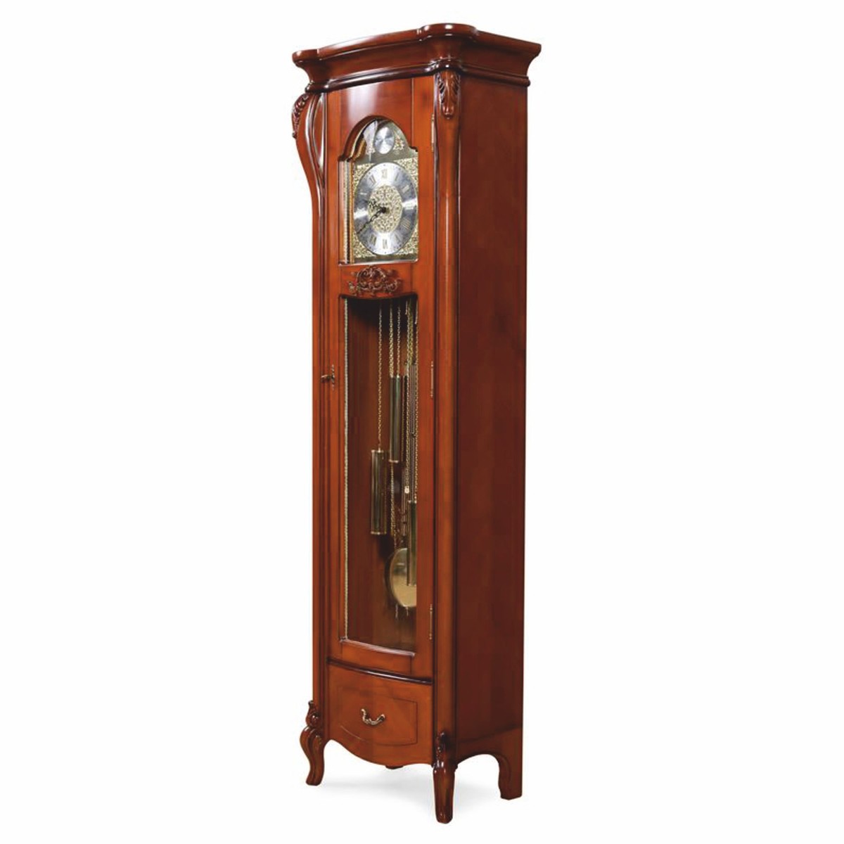 Luxus Barock Standuhr / Pendeluhr Braun H. 206 cm - Barock Möbel