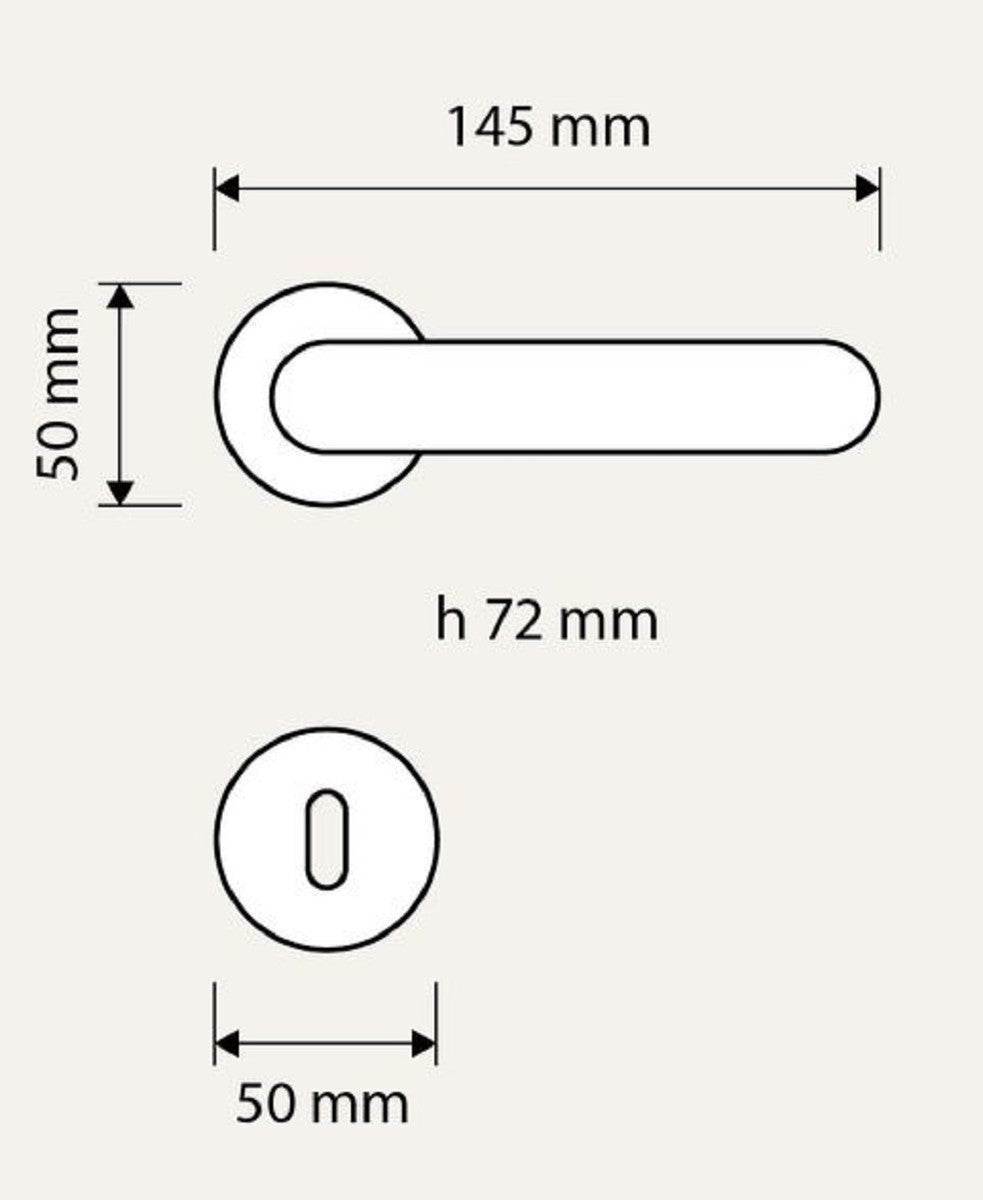 Barock Türgriff Set mit Swarovski Kristallglas 14,5 cm - Made in Italy